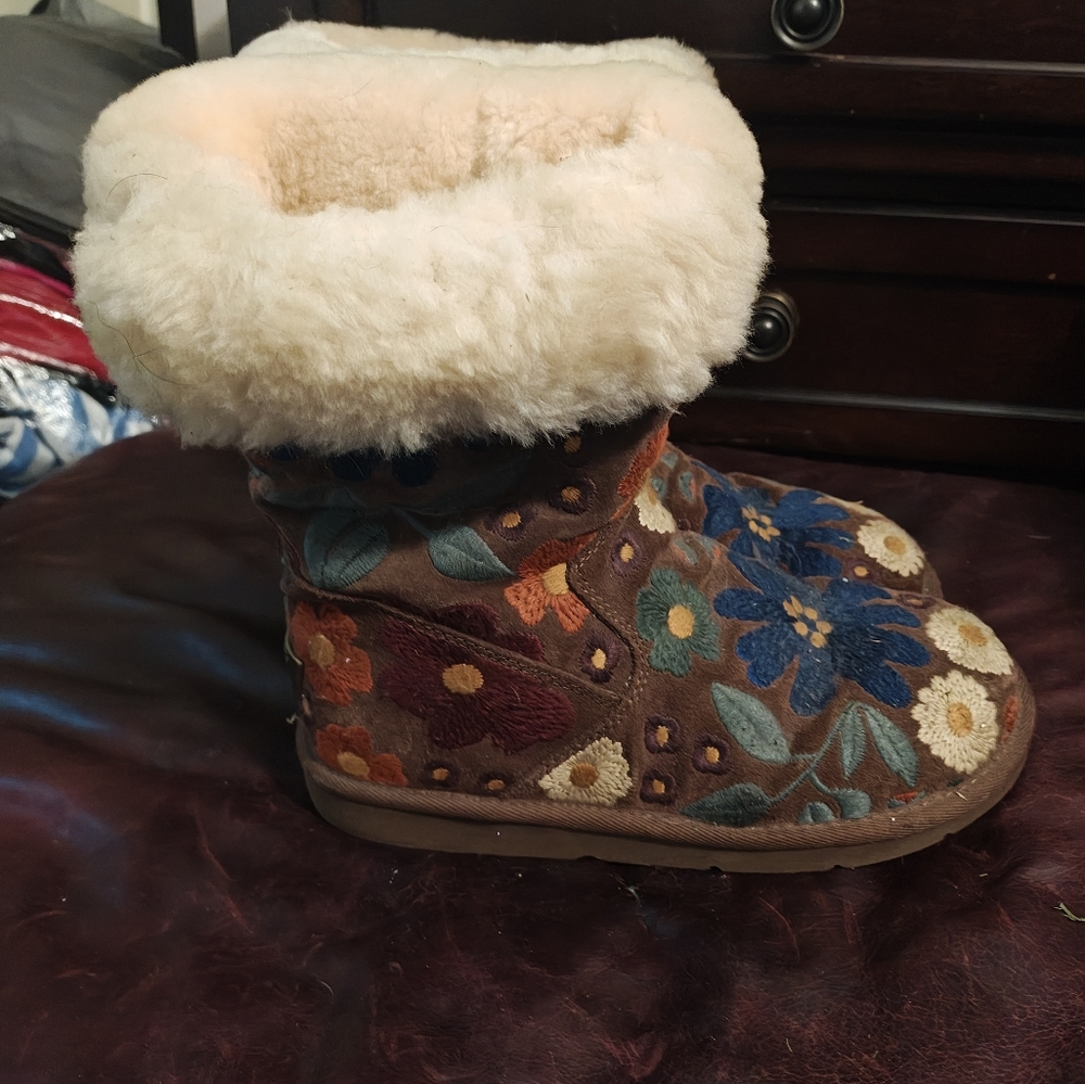 UGG Australia Floral Embroidered Boots